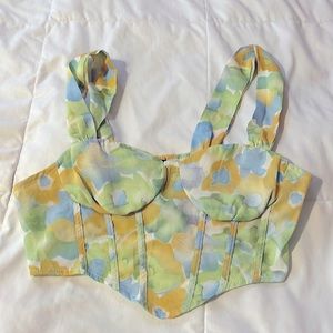 NWOT corset-style crop top from Cider
